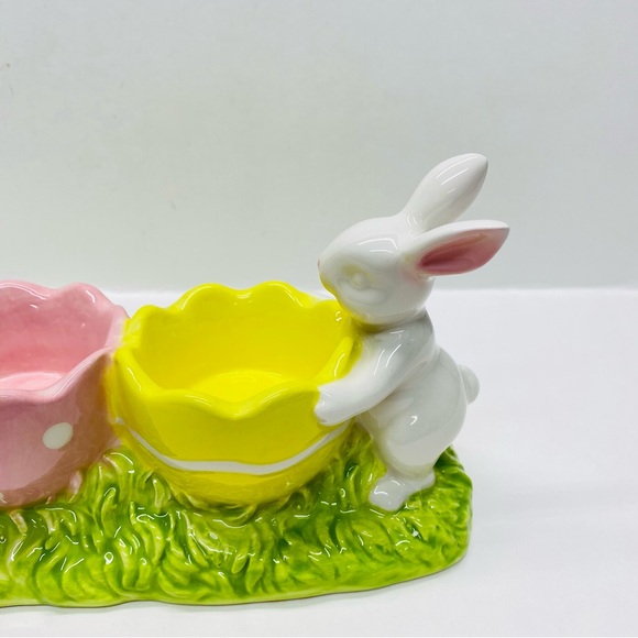 Yankee Candle Easter Egg Bunny Tealight Holder Bunnies Spring Pink Yellow Blue - Picture 4 of 14